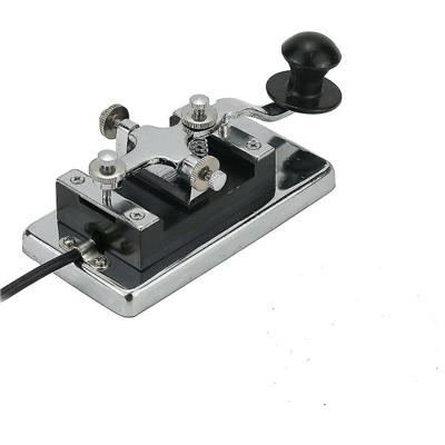 <p>
	A heavy duty silver coloured morse key terminated with a 3.5 mm plug.</p>
<p>
	PRICE &euro;75</p>
