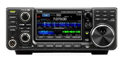 <p>
	<strong>IC-7300 HF/50/70MHz Transceiver</strong></p>
<p>
	The IC-7300 is a revolutionary compact radio that will excite HF operators from beginners to experts. This new model has a high-performance real-time spectrum scope and employs a new RF direct sampling system. The IC-7300&rsquo;s real-time spectrum scope provides top-level performance in resolution, sweep speed and dynamic range. While listening to received audio, the operator can check the real-time spectrum scope and quickly move to the intended signal. The combination of the real-time spectrum scope and waterfall function improves the quality and efficiency of HF operation.</p>
<p>
	The new RF direct sampling system employed by the IC-7300 realises class leading RMDR (Reciprocal Mixing Dynamic Range) and Phase Noise characteristics. In addition, the IC-7300 features the 70MHz band (European versions only), a large touch screen colour TFT LCD, convenient multi-function dial knob, automatic antenna tuner, voice recorder function and more.</p>
<p>
	<b>Class Leading Real-Time Spectrum Scope</b><br />
	You no longer have to choose whether to listen to the audio or have the spectrum scope sweep for signals as the IC-7300&rsquo;s real-time spectrum scope offers the simultaneous operations found in higher tier models. This means you can use either the spectrum scope or the waterfall to quickly move to an intended signal while listening to the receiver audio. The IC-7300&rsquo;s touch screen introduces a &ldquo;Magnify&rdquo; function. So, when you first touch the scope screen around the intended signal, the touched part is magnified. A second touch of the scope screen changes the operating frequency and allows you to accurately tune.</p>
<p>
	<b>High-Resolution Waterfall Function</b><br />
	The combination of the waterfall function and the real-time spectrum scope assists in maximum receive performance of the IC-7300 and increases QSO opportunities without missing weak signals. The waterfall function shows a change of signal strength over a period of time and allows you to find weak signals that may not be apparent on the spectrum scope.</p>
<p>
	<b>Audio Scope Function</b><br />
	The audio scope function can be used to observe various AF characteristics such as microphone compressor level, filter width, notch filter width and keying waveform in the CW mode. Either the transmit or receive audio can be displayed on the FFT scope with the waterfall function and the oscilloscope.</p>
<p>
	<b>RF Direct Sampling System</b><br />
	The IC-7300 employs an RF direct sampling system. RF signals are directly converted to digital data and processed in the FPGA (Field-Programmable Gate Array), making it possible to simplify the circuit construction. This system is a leading technology making an epoch in amateur radio.</p>
<p>
	<b>New &ldquo;IP+&rdquo; Function</b><br />
	The new &ldquo;IP+&rdquo; function improves 3rd order intercept point (IP3) performance. When a weak signal is received adjacent to strong interference, the AD converter is optimized against signal distortion.</p>
<p>
	&nbsp;</p>
<p>
	<b>Class Leading RMDR (Reciprocal Mixing Dynamic Range) &amp; Phase Noise Characteristics</b><br />
	The IC-7300&rsquo;s RMDR is improved to about 97dB* (typical value) and Phase Noise characteristics are improved about 15dB (at 1 kHz frequency separation) compared to the IC-7200. The superior Phase Noise characteristics reduce noise components in both receive and transmit signals.<br />
	<small>* At 1 kHz frequency separation (received frequency: 14.2MHz, MODE: CW, IF BW: 500Hz)</small></p>
<p>
	<b>Large Touch Screen Colour TFT LCD</b><br />
	The large 4.3 inch colour TFT touch LCD offers intuitive operation. Using the software keypad of the touch screen, you can easily set various functions and edit memory contents.</p>
<p>
	<b>Multi-Dial Knob for Smooth Operation</b><br />
	The combination of the multi-dial knob and the touch screen offers quick and smooth operation. When you push the multi-dial knob, menu items are shown on the right side of the display. You can select an item with a touch of the screen and adjust levels by turning the multi-dial knob.</p>
<p>
	<b>SD Memory Card Slot for Saving Data</b><br />
	The IC-7300 can store various contents into SD card such as received and transmitted audio, voice memories, RTTY/CW memories, RTTY decode logs and captured screen images. Personal and firmware updating data can also be stored to the SD card for easy setting.</p>
<p>
	<b>15 Discrete Band-Pass Filters</b><br />
	The IC-7300 has 15 discrete RF band-pass filters. The RF signal is only passed through one of the band-pass filters, while any out of range signals are rejected. High Q factor coils are used to minimize the loss in the RF band-pass filters.</p>
<p>
	<b>Built-In Automatic Antenna Tuner</b><br />
	The antenna tuner memorizes its settings based on your transmit frequency, so that it can rapidly tune when you change operating bands. The Enforced Tuning function* allows a wide range of temporary antennas to be tuned.<br />
	<small>* Do not use the Enforced Tuning function except in case of an emergency. Transmission power may be reduced.</small></p>
<p>
	<b>Superior Sound Quality</b><br />
	To offer superior sound quality, a new speaker unit has been incorporated and is allocated dedicated space in the aluminium die-cast chassis.</p>
<p>
	<b>Other Features</b><br />
	&bull; New HM-219 hand microphone supplied<br />
	&bull; Effective large cooling fan system<br />
	&bull; A Multi-function meter<br />
	&bull; 101 memory channels (99 regular, 2 scan edges)<br />
	&bull; Optional RS-BA1 IP remote control software (the spectrum scope with the waterfall can be observed)<br />
	&bull; CW functions: Full break-in, CW reverse, CW auto tuning</p>
<p>
	<span style="left: 200.15px; top: 156.955px; font-size: 10px; font-family: sans-serif; transform: scaleX(0.8598);">1.800&ndash;1.999, 3.500&ndash;3.800, 7.000&ndash;7.200, 10.100&ndash;10.150,</span><span style="left: 200.15px; top: 167.785px; font-size: 10px; font-family: sans-serif; transform: scaleX(0.863622);">14.000&ndash;14.350, 18.068&ndash;18.168, 21.000&ndash;21.450, 24.890&ndash;24.990,</span><span style="left: 200.15px; top: 178.615px; font-size: 10px; font-family: sans-serif; transform: scaleX(0.880668);">28.000&ndash;29.700, 50.000&ndash;52.000, 70.000&ndash;70.500</span></p>
<p>
	&nbsp;</p>
<p>
	<strong>&nbsp;&nbsp;&nbsp;&nbsp;&nbsp;&nbsp;&nbsp;&nbsp;&nbsp;&nbsp;&nbsp;&nbsp;&nbsp;&nbsp;&nbsp;&nbsp;&nbsp;&nbsp;&nbsp;&nbsp;&nbsp;&nbsp;&nbsp;&nbsp;&nbsp;&nbsp;&nbsp; BACK IN STOCK</strong></p>
<p>
	&nbsp;</p>
<p>
	<span style="left: 200.15px; top: 178.615px; font-size: 10px; font-family: sans-serif; transform: scaleX(0.880668);">PHONE OR EMAIL FOR LATEST PRICE</span></p>
