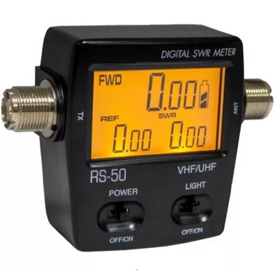 <p>
	The&nbsp; RS-50 is a compact SWR and Power meter with a clear digital LCD display for 140-170 and 430-470 MHz, including the 2 meter and 70 cm bands. You can read out simultaneously the SWR, Forward and Reflected Power. For use with analogue and FDMA modulations measurement up to 120 Watts.</p>
<p>
	PRICE &euro;79.00</p>
