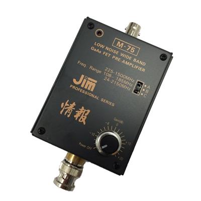<p>
	<span id="ctl00_ContentPlaceHolder1_DescriptionLabel">One of the best pre amps available ever</span></p>
<p>
	<span id="ctl00_ContentPlaceHolder1_DescriptionLabel">Superb BNC in-line preamplifier with gas fet low noise technlogy</span></p>
<ul>
	<li>
		<span id="ctl00_ContentPlaceHolder1_DescriptionLabel">&nbsp;fits on top of your scanner&nbsp;(powered by PP3 battery,&nbsp;or 9 - 12v)&nbsp;</span></li>
	<li>
		<span id="ctl00_ContentPlaceHolder1_DescriptionLabel">&nbsp;24MHz - 2GHz with filtering</span></li>
</ul>
<ul>
	<li>
		<span id="ctl00_ContentPlaceHolder1_DescriptionLabel">&nbsp;-10dB to +20dB filly adjustable</span></li>
	<li>
		<span id="ctl00_ContentPlaceHolder1_DescriptionLabel">External&nbsp;DC Socket for external Powering&nbsp;</span></li>
	<li>
		<span id="ctl00_ContentPlaceHolder1_DescriptionLabel">Ideal for any scanner or SBS radar boxes</span></li>
</ul>
<p>
	&nbsp;</p>
<ul>
	<li>
		<span id="ctl00_ContentPlaceHolder1_DescriptionLabel"><strong>PRICE &euro;120</strong></span></li>
</ul>
