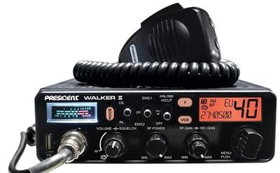 <p>
	<strong>FEATURES, FUNCTIONS AND SPECIFICATIONS:</strong></p>
<p>
	&bull; 400 channels AM / FM<br />
	&bull;&nbsp;Channel rotary switch<br />
	&bull;&nbsp;Volume adjustment and ON/OFF<br />
	&bull;&nbsp;Manual squelch and ASC<br />
	&bull;&nbsp;Multi-functions LCD display<br />
	&bull;&nbsp;Frequencies display<br />
	&bull;&nbsp;S/RF vu-meter<br />
	&bull;&nbsp;Public Address<br />
	&bull;&nbsp;Scan<br />
	&bull;&nbsp;Talkback<br />
	&bull;&nbsp;Beep Function<br />
	&bull;&nbsp;Roger Beep<br />
	&bull;&nbsp;Tone<br />
	&bull;&nbsp;ANL filter, NB, HI-CUT<br />
	&bull;&nbsp;RF Gain / Mike gain&nbsp;<br />
	&bull;&nbsp;RF Power<br />
	&bull;&nbsp;Mic type electret / dynamic<br />
	&bull;&nbsp;F function key<br />
	&bull;&nbsp;VOX<br />
	&bull;&nbsp;Mode switch AM / FM<br />
	&bull;&nbsp;Preset emergency (EMG 1/2)<br />
	&bull;&nbsp;SWR (Power Reading /SWR)<br />
	&bull;&nbsp;Front microphone plug<br />
	&bull;&nbsp;External loudspeaker jack<br />
	&bull;&nbsp;USB 5V 2.1A<br />
	<br />
	<strong>General</strong><br />
	&bull;&nbsp;Number of channels: 40&nbsp;<br />
	&bull;&nbsp;Modulation modes: AM / FM&nbsp;<br />
	&bull;&nbsp;Frequency ranges: from 26.965 MHz to 27.405 MHz&nbsp;<br />
	&bull;&nbsp;Antenna impedance: 50 Ohms&nbsp;<br />
	&bull;&nbsp;Power supply: 12 V&nbsp;<br />
	&bull;&nbsp;Size: 170 (L) x 160 (H) x 52 (D) mm&nbsp;<br />
	&bull;&nbsp;DIN Size: Yes&nbsp;<br />
	&bull;&nbsp;Weight: 1,1 kg&nbsp;<br />
	&bull;&nbsp;Accessories supplied:&nbsp;<br />
	&hellip;power cord with fuse<br />
	&hellip;1 microphone UP/DOWN and its hanger<br />
	&hellip;1 mounting bracket with fixing screws</p>
<p>
	PRICE &euro;225</p>
