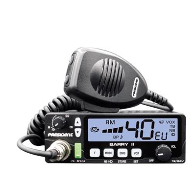 <p>
	40 channels AM / FM<br />
	&bull;&nbsp;12 / 24 V<br />
	&bull;&nbsp;Up/down channel selector<br />
	&bull;&nbsp;Volume adjustment and ON/OFF<br />
	&bull;&nbsp;Manual squelch and ASC<br />
	&bull;&nbsp;Multi-functions LCD display<br />
	&bull;&nbsp;S-meter<br />
	&bull;&nbsp;Public Address<br />
	&bull;&nbsp;Talkback<br />
	&bull;&nbsp;ANL filter, NB<br />
	&bull;&nbsp;Compander<br />
	&bull;&nbsp;F function key<br />
	&bull;&nbsp;Beep Function<br />
	&bull;&nbsp;Roger Beep<br />
	&bull;&nbsp;VOX<br />
	&bull;&nbsp;Noise Gate<br />
	&bull;&nbsp;Mode switch AM / FM<br />
	&bull;&nbsp;Preset channel programmable<br />
	&bull;&nbsp;TOT (Time out timer)<br />
	&bull;&nbsp;Front microphone plug<br />
	&bull;&nbsp;External loudspeaker jack</p>
<p>
	Frequency ranges: from 26.965 MHz to 27.405 MHz<br />
	&bull;&nbsp;Antenna impedance: 50 ohms<br />
	&bull;&nbsp;Power supply: 12 V / 24 V<br />
	&bull;&nbsp;Size: 125 (W) x 180 (D) x 45 (H)<br />
	&bull;&nbsp;Weight: 0.9 kg<br />
	&bull;&nbsp;Filter: ANL (Automatic Noise Limiter) built-in</p>
<p>
	PRICE &euro;129</p>
<p>
	&nbsp;</p>
<p>
	&nbsp;</p>
<p>
	&nbsp;</p>
<p>
	&nbsp;</p>
<p>
	&nbsp;</p>
