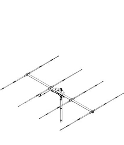 <p>
	&ndash; Base station antennas<br />
	&ndash; Directional, High-gain<br />
	&ndash; Horizontal polarization<br />
	&ndash; High power handling capability<br />
	&ndash; Elements equipped whit waterproof jointing sleeve<br />
	&ndash; Made of aluminium alloy 6063 T-832</p>
<p>
	&ndash; Type: 4 element Yagi antenna<br />
	&ndash; Frequency range: tunable from 26.5 to 30 MHz<br />
	&ndash; Gain: 11 dBd, 13.15 dBi<br />
	&ndash; Bandwidth @ SWR &le; 2: &ge; 850 KHz @ 26.5 MHz<br />
	&ndash; Max. power:<br />
	1000 Watts (CW) continuous<br />
	3000 Watts (CW) short time<br />
	&ndash; Connector: UHF-female</p>
<p>
	&ndash; Materials: Aluminium, Zamak, Zinc plated steel<br />
	&ndash; Dimensions (approx.): 5846x4030x100 mm / 19.2&times;13.2&times;0.3 ft<br />
	&ndash; Weight (approx.): 6100 gr / 13.5 lb<br />
	&ndash; Mounting mast: &Oslash; 35-50 mm / &Oslash; 1.4-1.9 in</p>
<p>
	PRICE &euro;165</p>
