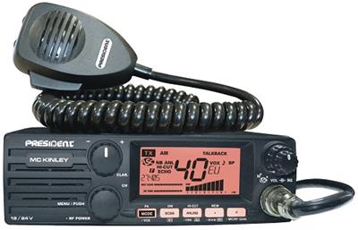 <p>
	&nbsp; 400 channels AM / FM / LSB / USB UKFM<br />
	- Volume adjustment and ON/OFF<br />
	- Manual squelch and ASC<br />
	- Multi-functions LCD display<br />
	- Frequencies display<br />
	- S-meter<br />
	- Vox function (Hands free)<br />
	- ANL filter , NB and HI-CUT<br />
	- RF Gain / Mic Gain<br />
	- RF Power<br />
	- Clarifier<br />
	- Channels and memories scan<br />
	- 3 Memories<br />
	- Dim<br />
	- F function key<br />
	- Beep Function<br />
	- Roger Beep<br />
	- Mode switch AM / FM / LSB / USB<br />
	- Dual watch<br />
	- Automatic SWR (Power Reading /SWR)<br />
	- Preset channel programmable (EMG 1&amp;2)<br />
	- TOT (Time out timer)<br />
	- Front microphone plug<br />
	- Microphone Electret or Dynamic<br />
	- External loudspeaker jack Back light color:</p>
<p>
	&nbsp;Din size 170 (W) x 150 (D) x 52 (H)</p>
<p>
	&nbsp;24V OR 12V</p>
<p>
	PRICE &euro;325</p>
<p>
	&nbsp;</p>
<p>
	<img alt="Orange" height="30" src="https://president-electronics.com/assets/frontOffice/new_v1/template-assets/assets/dist/img/logo/backlight/81c88f2.png" style="margin: 5px;" width="30" /> <img alt="Green" height="30" src="https://president-electronics.com/assets/frontOffice/new_v1/template-assets/assets/dist/img/logo/backlight/df39337.png" style="margin: 5px;" width="30" /> <img alt="Blue" height="30" src="https://president-electronics.com/assets/frontOffice/new_v1/template-assets/assets/dist/img/logo/backlight/d640955.png" style="margin: 5px;" width="30" /> <img alt="Cyan" height="30" src="https://president-electronics.com/assets/frontOffice/new_v1/template-assets/assets/dist/img/logo/backlight/faa25c4.png" style="margin: 5px;" width="30" /> <img alt="Yellow" height="30" src="https://president-electronics.com/assets/frontOffice/new_v1/template-assets/assets/dist/img/logo/backlight/4cc143d.png" style="margin: 5px;" width="30" /> <img alt="Purple" height="30" src="https://president-electronics.com/assets/frontOffice/new_v1/template-assets/assets/dist/img/logo/backlight/ea6a68d.png" style="margin: 5px;" width="30" /></p>
