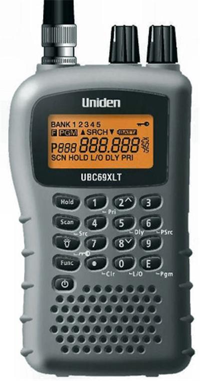 <p>
	HANDHELD SCANNER</p>
<p>
	<br />
	<font face="Verdana" size="2">The UBC69XLT covers selected VHF and UHF frequency bands 25 - 88MHz, 137 - 174MHz and 406 - 512MHz (FM). It does not cover Airband. The scanner is easy to use with up to 80 memories available to store frequencies. There are three choices of bandplans available. It has a fast scan rate of 50 channels per second and two search rates Normal at 60 steps per second and Hyper at 180 steps per second. It also features Chain Search which allows you to search through preset frequency ranges, with three modes within this feature.</font></p>
<p>
	&nbsp;</p>
<p>
	&nbsp;</p>
<ul>
	<li>
		<font face="Verdana" size="2">Frequency range: 25-88, 137-174, 406-512MHz</font></li>
	<li>
		<font face="Verdana" size="2">8 Bands, Choice of 3 band plans</font></li>
	<li>
		<font face="Verdana" size="2">Mode FM</font></li>
	<li>
		<font face="Verdana" size="2">Memories: 80 channels</font></li>
	<li>
		<font face="Verdana" size="2">Step: 5, 6.25, 10, 12.5kHz</font></li>
	<li>
		<font face="Verdana" size="2">Scan rate 50 Channels per second</font></li>
	<li>
		<font face="Verdana" size="2">Scan delay 2 seconds</font></li>
	<li>
		<font face="Verdana" size="2">Search rate 60 steps per second (normal), 180 steps per second (hyper)</font></li>
	<li>
		<font face="Verdana" size="2">Priority sampling 2 seconds</font></li>
	<li>
		<font face="Verdana" size="2">Chain search with chain search mode</font></li>
	<li>
		<font face="Verdana" size="2">Search skip up to 50 memories</font></li>
	<li>
		<font face="Verdana" size="2">Backlight: Bright orange (15 secs)</font></li>
	<li>
		<font face="Verdana" size="2">Antenna: rubber duck BNC</font></li>
	<li>
		<font face="Verdana" size="2">Audio output 400mW * Earphone jack</font></li>
	<li>
		<font face="Verdana" size="2">8 ohm speaker</font></li>
	<li>
		<font face="Verdana" size="2">Power 2 x AA alkaline batteries (3.0V) (not included) or rechargeable Ni-MH batteries (2.4V) (not included)</font></li>
	<li>
		<font face="Verdana" size="2">Current drain: Squelched 90mA, Full output 290mA</font></li>
	<li>
		<font face="Verdana" size="2">Size: 68 x 115 x 31.5mm</font></li>
	<li>
		<font face="Verdana" size="2">Weight: 165g</font></li>
</ul>
<p>
	<font face="Verdana" size="2">Includes: BNC Rubber duck antenna, Belt clip &amp; Owners Manual</font></p>
<p>
	<strong><font face="Verdana" size="2">PRICE &euro;89.00</font></strong></p>
<p>
	&nbsp;</p>
<p>
	&nbsp;</p>
