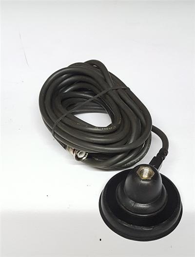<p>
	A mini magmount 65mm diameter with 5m cable with a rubber boot.</p>
<p>
	3/8 unf thread.</p>
<p>
	Terminated with Pl259 plug &euro;20</p>
<p>
	Terminated with bnc plug&nbsp; &euro;20</p>
